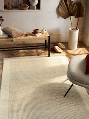 Natural Elea Border Rug - Image 6 of 6