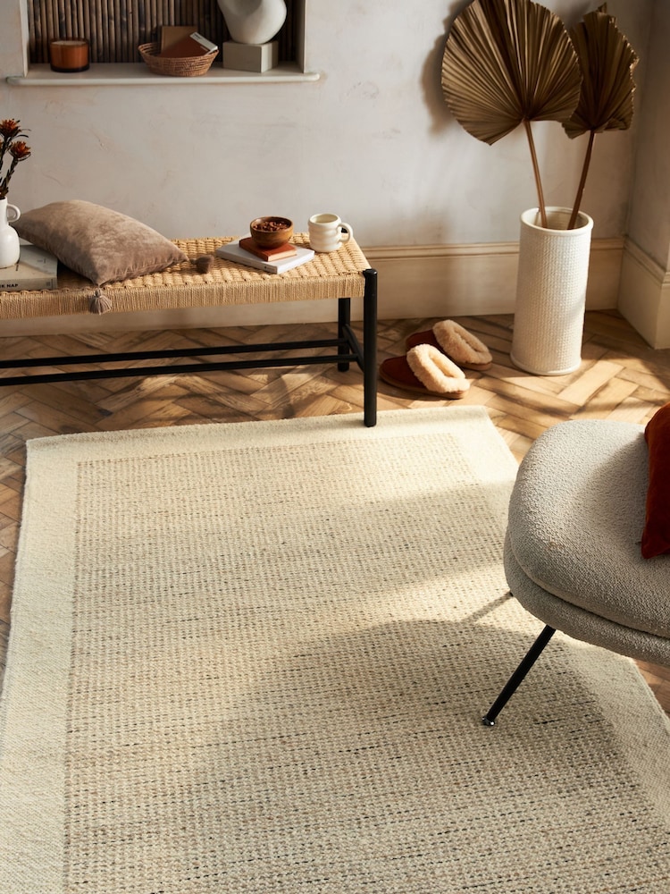 Natural Elea Border Rug - Image 6 of 6