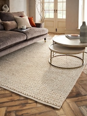 Natural Knit Effect Rug - Image 1 of 5