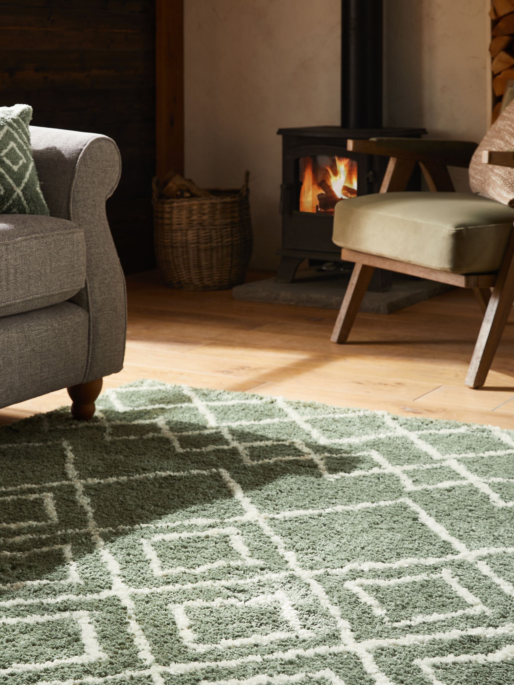 Smart Home Rugs Buy Sage Green Smart Global Berber Standard Rug from the Next UK online ...