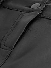 Black PU Faux Leather Leggings - Image 6 of 6