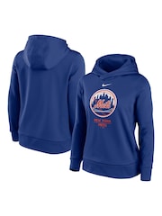 Nike Blue Fanatics Womens New York Mets Nike Alternate Logo Performance Therma Pullover Hoodie Womens - Image 3 of 3