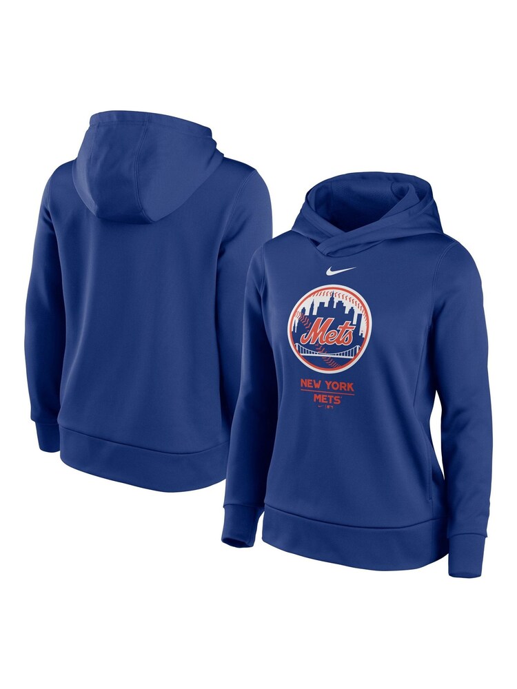 Nike Blue Fanatics Womens New York Mets Nike Alternate Logo Performance Therma Pullover Hoodie Womens - Image 3 of 3