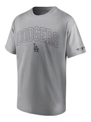 Fanatics Grey 100% Cotton Los Angeles Dodgers Downtime T-Shirt - Image 1 of 3