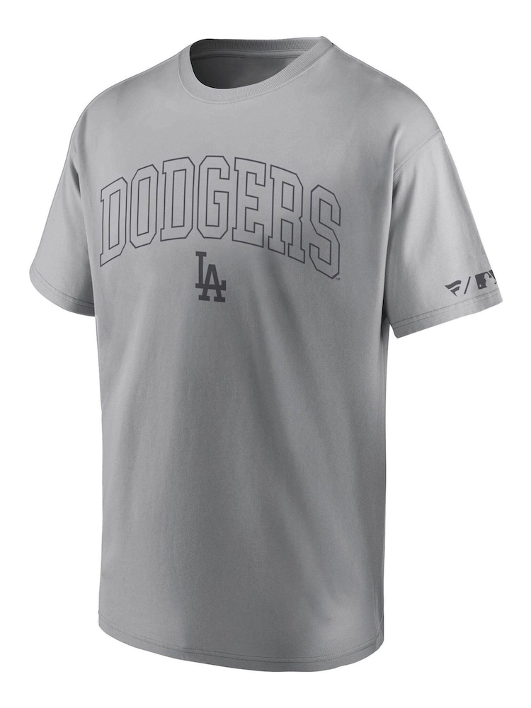 Fanatics Grey 100% Cotton Los Angeles Dodgers Downtime T-Shirt - Image 1 of 3