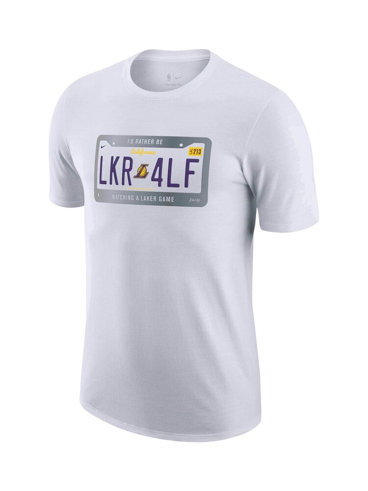 Nike White Fanatics Los Angeles Lakers Nike License Plate T-Shirt - Image 2 of 3