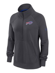 Nike Black NFL Fanatics Womens Buffalo Bills Dri Fit Half Zip Hoodie Womens - Image 1 of 3
