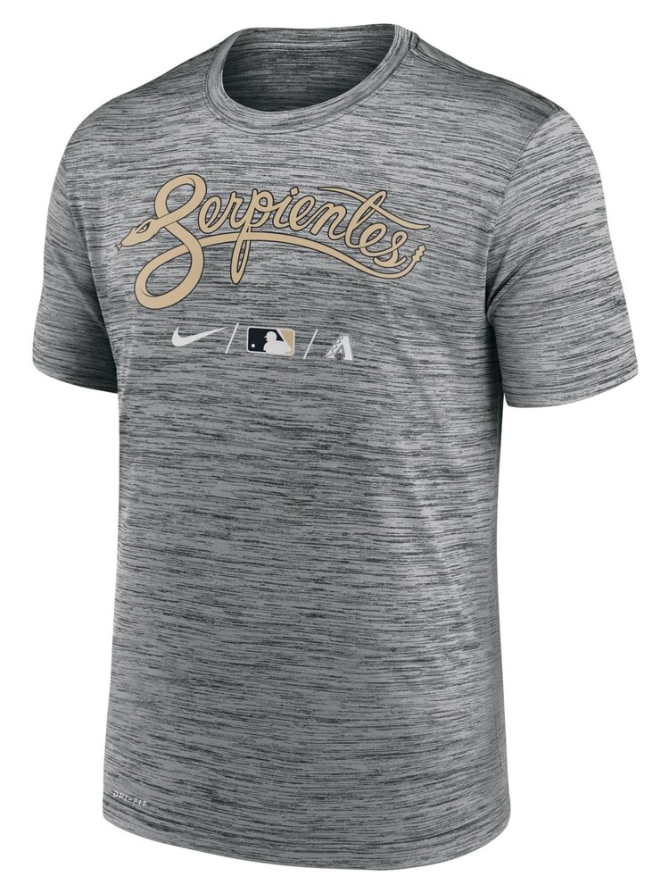 Nike Grey Fanatics Arizona Diamondbacks Nike Velocity Practise T-Shirt - Image 2 of 3