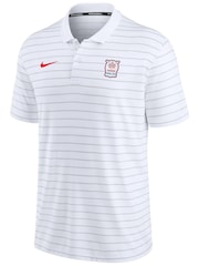 Nike White Fanatics Miami Marlins Nike City Connect Striped Polo Shirt - Image 2 of 3