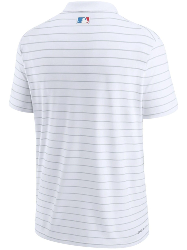 Nike White Fanatics Miami Marlins Nike City Connect Striped Polo Shirt - Image 3 of 3
