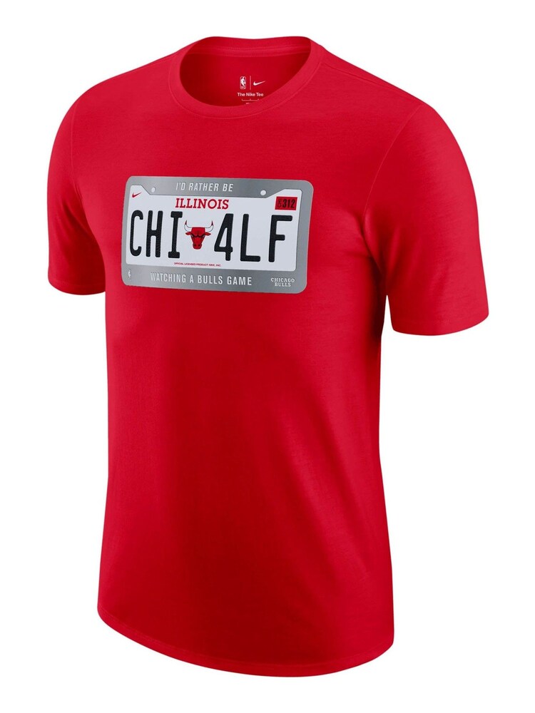 Nike Red Fanatics Chicago Bulls Nike License Plate T-Shirt - Image 1 of 3