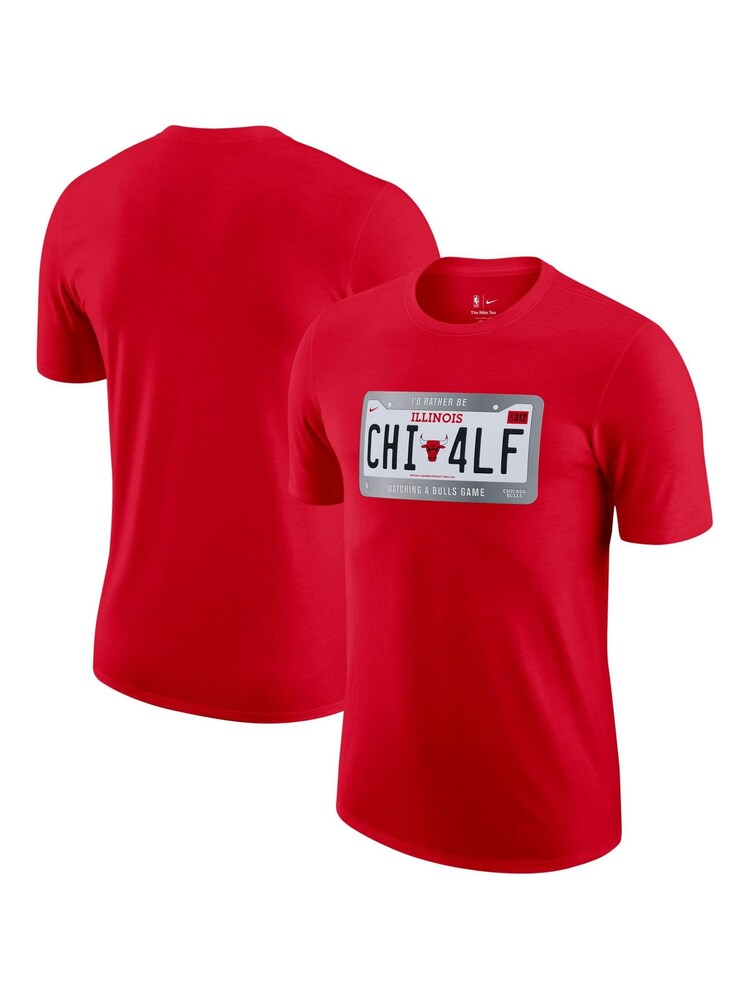 Nike Red Fanatics Chicago Bulls Nike License Plate T-Shirt - Image 3 of 3