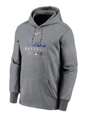 Nike Grey Fanatics Chicago Cubs Nike Therma Fleece Baseball Hoodie Youth - Image 1 of 3