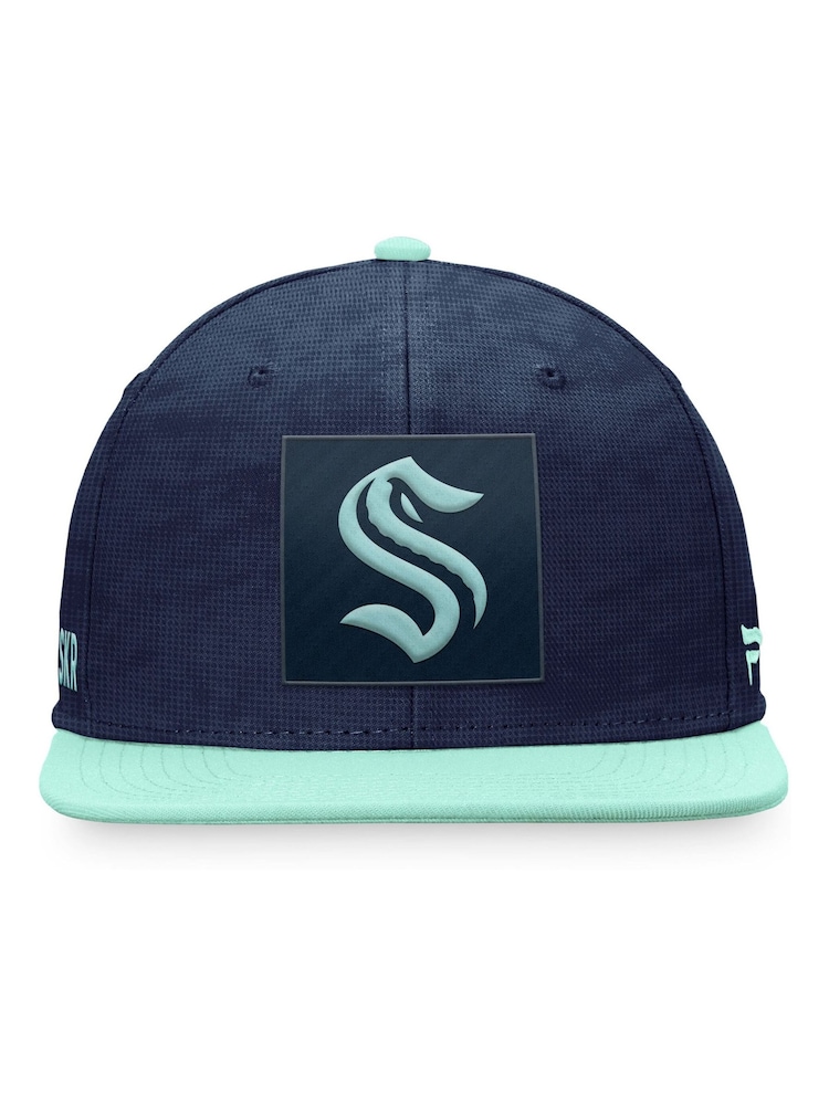Fanatics Blue Seattle Kraken Fanatics Branded Authentic Pro Game & Train Snapback Cap - Image 2 of 4 Fanatics Blue Seattle Kraken Fanatics Branded Authentic Pro Game & Train Snapback Cap - Image 2 of 4