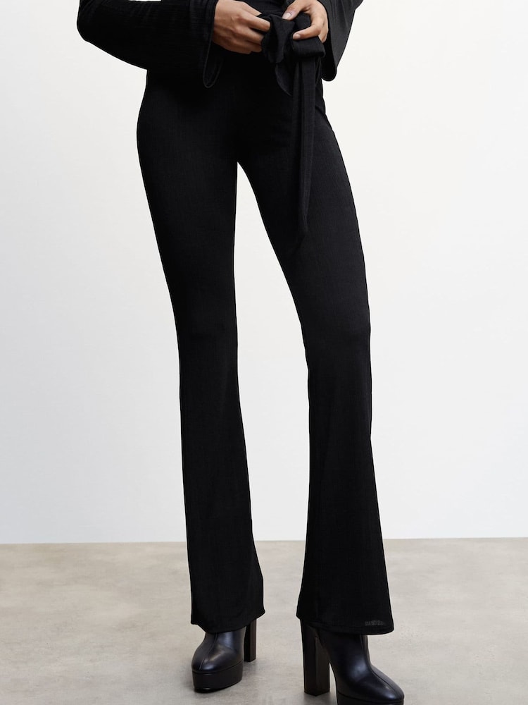 Mango Straight Black Trousers - Image 1 of 6 Mango Straight Black Trousers - Image 1 of 6