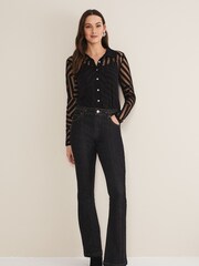 Phase Eight Vida Burnout Shirt mit Camisole - Bild 3 von 6