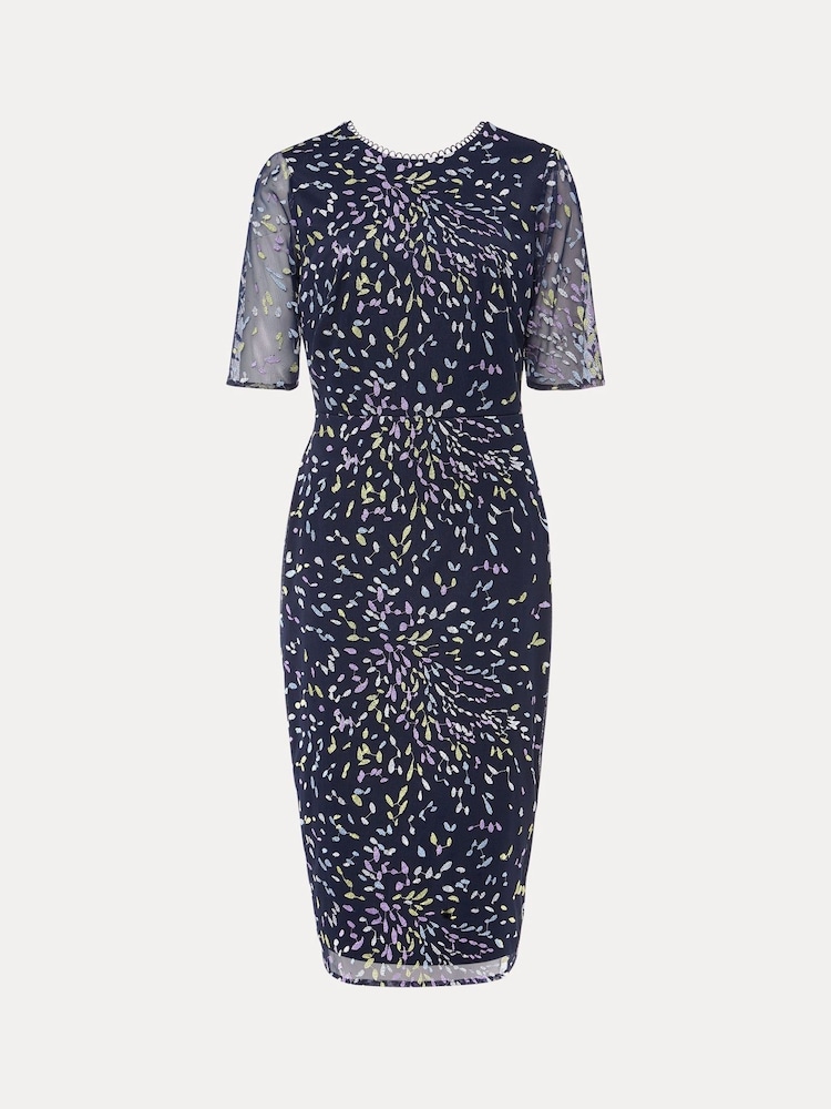 Phase Eight Blue Aileena Embroidered Dress - Image 6 of 6