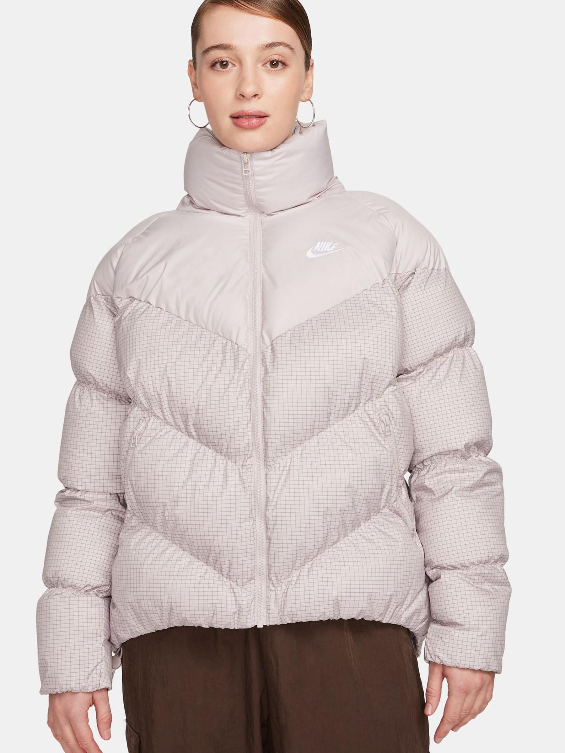 Nike cream high neck puffer jacket new arrivals