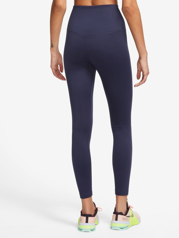 Nike Blue Therma-FIT One High-Waisted 7/8 Leggings - Image 2 of 3