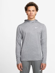 Nike Grey Dri-FIT Element UV Running Hoodie - Image 1 of 3