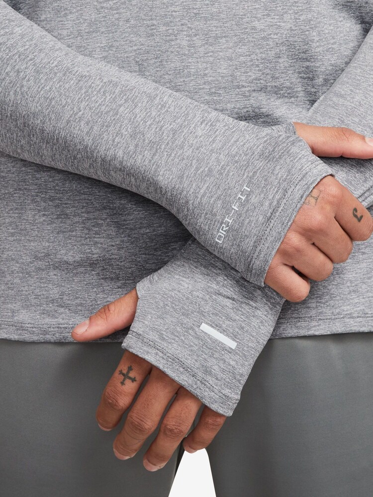 Nike Grey Dri-FIT Element UV Running Hoodie - Image 3 of 3