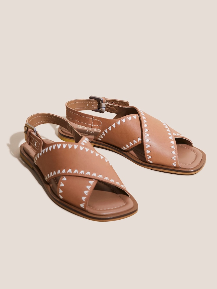 White Stuff Natural Craft Leather Sandals - Image 2 of 4