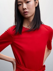 Mango Red Bow Detail Jumpsuit - Image 1 of 1