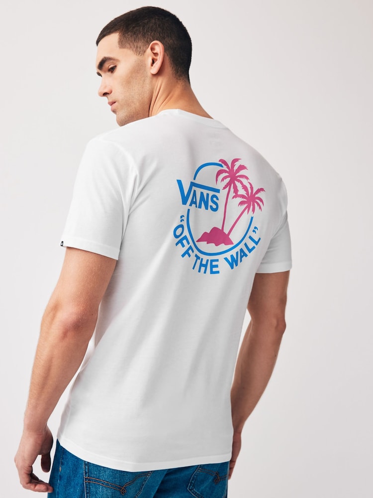 Vans Classic Mini Dual Palm Short Sleeved Back Print 100% Cotton T-Shirt - Image 2 of 4 Vans Classic Mini Dual Palm Short Sleeved Back Print 100% Cotton T-Shirt - Image 2 of 4