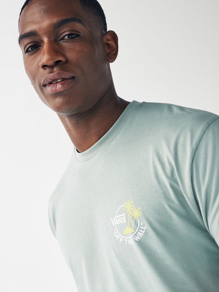 Vans Classic Mini Dual Palm Short Sleeved Back Print 100% Cotton T-Shirt - Image 3 of 3