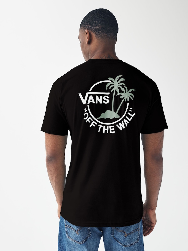 Vans Classic Mini Dual Palm Short Sleeved Back Print 100% Cotton T-Shirt - Image 2 of 5 Vans Classic Mini Dual Palm Short Sleeved Back Print 100% Cotton T-Shirt - Image 2 of 5
