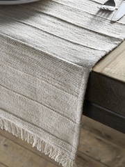 Pineapple Elephant Natural Florin Cotton Jute Blend Table Runner - Image 2 of 4