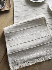 Pineapple Elephant Natural Florin Cotton Jute Blend Table Runner - Image 3 of 4
