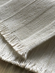Pineapple Elephant Natural Florin Cotton Jute Blend Table Runner - Image 4 of 4