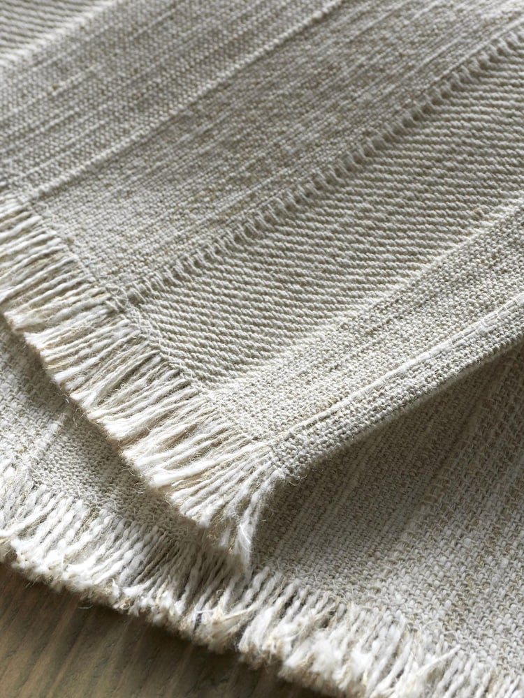 Pineapple Elephant Natural Florin Cotton Jute Blend Table Runner - Image 4 of 4
