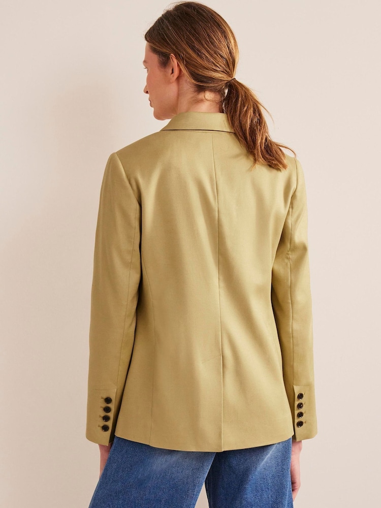 Boden Green Double Breasted Twill Blazer - Image 2 of 5
