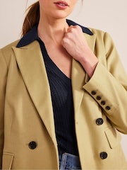 Boden Green Double Breasted Twill Blazer - Image 4 of 5