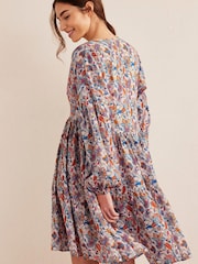 Boden Blue Relaxed Tiered Beach Dress - Image 2 of 5
