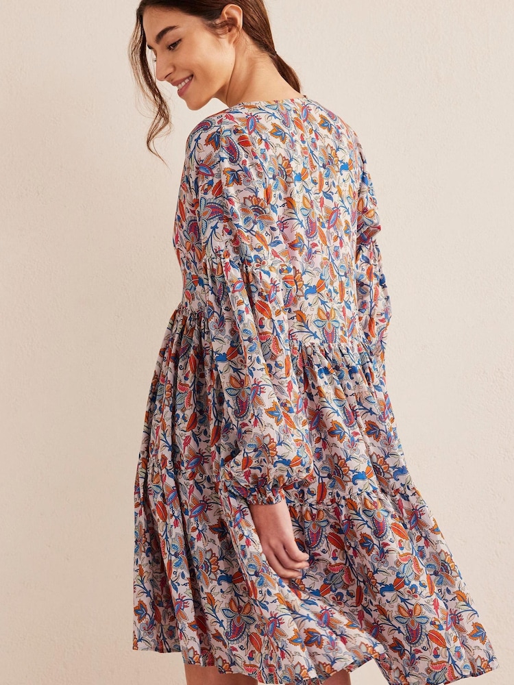 Boden Blue Relaxed Tiered Beach Dress - Image 2 of 5
