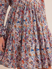 Boden Blue Relaxed Tiered Beach Dress - Image 4 of 5