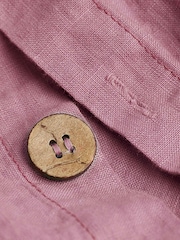 Piglet in Bed Raspberry Linen Duvet Cover - Image 3 of 5