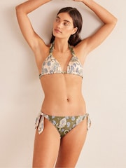 Boden Green Tie Side Bikini Bottoms - Image 1 of 4