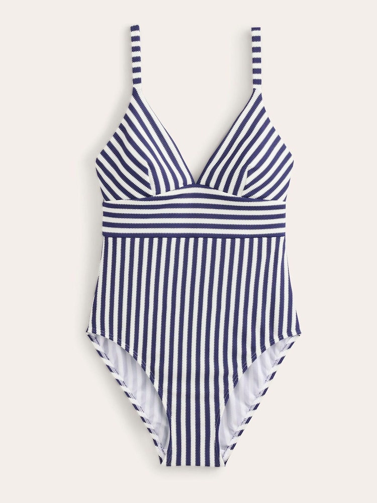 Boden Blue Arezzo V-Neck Panel Swimsuit - Image 7 of 8