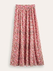 Boden Pink Ruffle Crinkle Maxi Skirt - Image 6 of 6