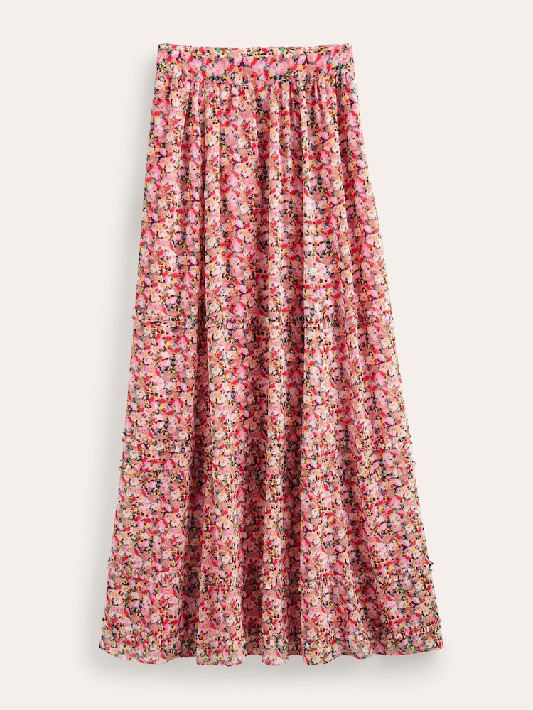 Boden Pink Ruffle Crinkle Maxi Skirt - Image 6 of 6 Boden Pink Ruffle Crinkle Maxi Skirt - Image 6 of 6