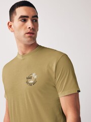 Vans Classic Mini Dual Palm Short Sleeved Back Print 100% Cotton T-Shirt - Image 1 of 5