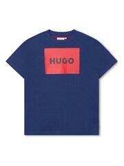 HUGO Blue Logo T-Shirt - Image 1 of 1