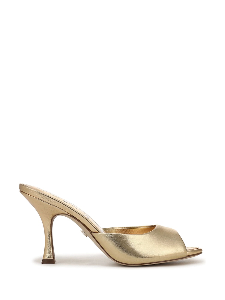 Sam Edelman Gold Jeanie Regular Fit Mules - Image 1 of 7 Sam Edelman Gold Jeanie Regular Fit Mules - Image 1 of 7