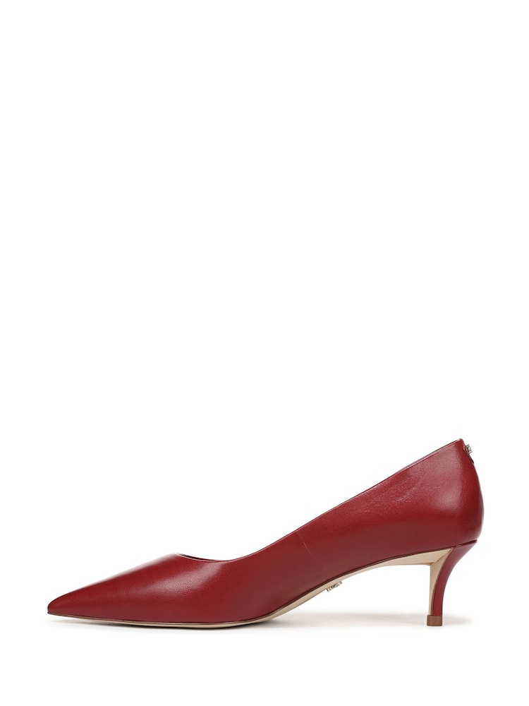 Sam Edelman Red Summer Regular Fit Point Toe Kitten Heel Court Shoes - Image 2 of 7 Sam Edelman Red Summer Regular Fit Point Toe Kitten Heel Court Shoes - Image 2 of 7