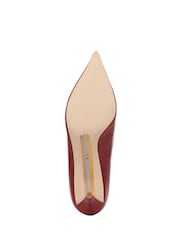 Sam Edelman Red Summer Regular Fit Point Toe Kitten Heel Court Shoes - Image 7 of 7