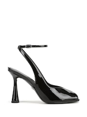 Sam Edelman Black Esme Regular Fit Peep Toe Ankle Strap Heels - Image 1 of 7